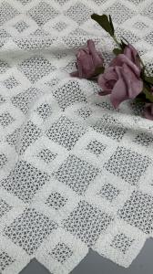 China White Lace 100% Cotton Hollow-up Lace Fabric Embroidered Lace Mesh Lace Fabric Occasion Evening Fabric factory