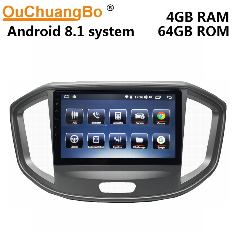 Ouchuangbo media player GPS radio for JAC Refine M4 support BT MP3 mirror link android 8.1 OS 4+64