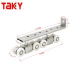 Double Soft Closing 8 Wheel Sliding Door Pulley Hardware for Modern Furniture