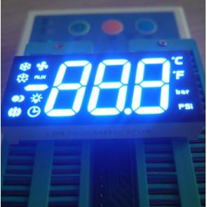 China Ultra bright blue customized Triple Digit 7 Segment LED Display Common anode for Refrigerator Control factory
