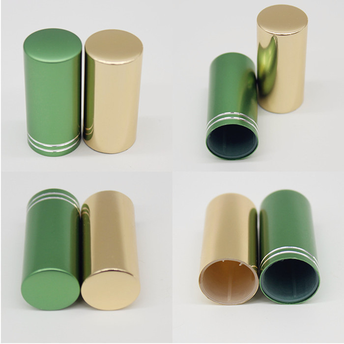 Cylindrical Perfume Bottle Tops Aluminium 24mm Plastic Caps Customized