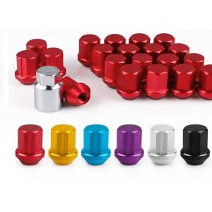 China Metric M12 M14 Grade 5 Grade 2 GR2 GR5 Colorful Anodized Titanium Wheel Lug Nut on sale
