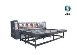 China Rotary Slotting Corrugated Box Making Machine With 4 Blades Chain Feeder Type factory