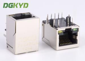 China Single Port RJ45 With Integrated Magnetics Modular Jack 1000 Base G/Y LED factory