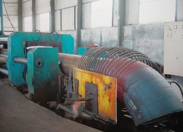 Mandrel pushing High Frequency Heating System Elbow Bending Hot Forming machine