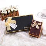 Customized Logo Printing Eco Friendly Food Packaging Chocolate Box With Ribbon