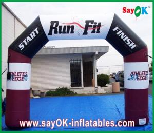 China Inflatable Finish Line Arch Rental Colourful Double Gate Inflatable Entrance Arch Waterproof Air Arch For Promotion factory