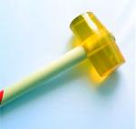 Transparent Rubber Mallet/Rubber hammer with colored wooden handle RHA-3