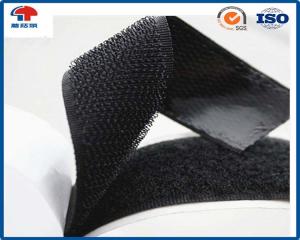 China Heavy duty double sided Sticky Hook And Loop fastener tape 25mm in Black colour factory