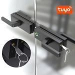 Digital Tuya Handle Smart Glass Door Lock Aluminium Alloy Fingerprint IC Card