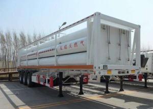 China High Pressure CNG Gas Cylinder , Seamless Cng Storage Tanks Semi - Trailer factory