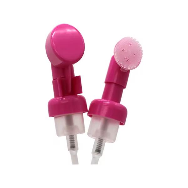 Personal Care Products 43mm Pink Heart Shape Silicone Brush Foam Pump with