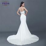 Sweetheart satin handmade embroidery beaded dresses color elegant wedding bride