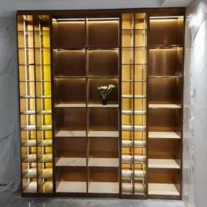 Flower Bookshelf Partition Wall Stainless Large Bookshelf Room Divider