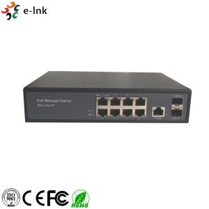 China 8 Port Ethernet POE Switch Managed Gigabit Auto Sensing 24V 48V Layer 2 Management factory