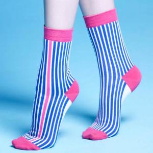 China Custom logo, design women’s Athletic Crew Stripe cottton Socks on sale