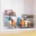 Under Sink Organizer Sliding Basket Organizer Kitchen Storage Basket By