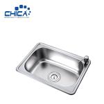 Hot Sale SUS304 Stainless Steel Kitchen Sink Single Bowl Kitchen Sink Press