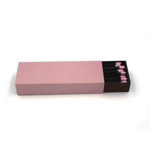 China 75mm Black Stick Pink Tip Matches Customized Logo Printing Candle Safety Matches factory