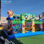 Commercial pvc inflatable bouncy castle fun city jumping bounce house inflatable