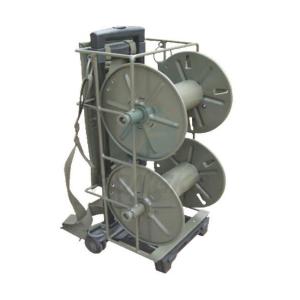 China Double Layer Cable Reel Cart Fiber Optical Drum Trailer 1800M factory