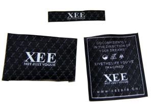 China Customized design top quality polyester yarn woven lable for men\s clothes factory