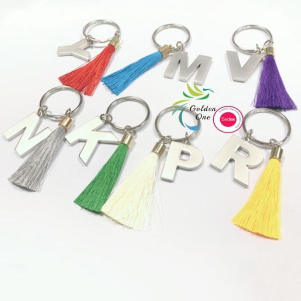 Backpack Crystal Alphabet Metal Keychains Gifts For Women, Initial Letter