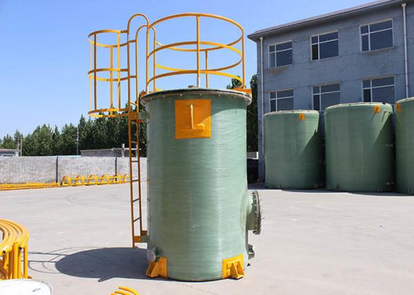 China 3600mm Vertical Cylindrical FRP Chemical Tank Sewage Treatment Holding factory