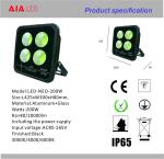 Exterior IP65 black 200W LED Flood lighting led spotlight for yard decoration