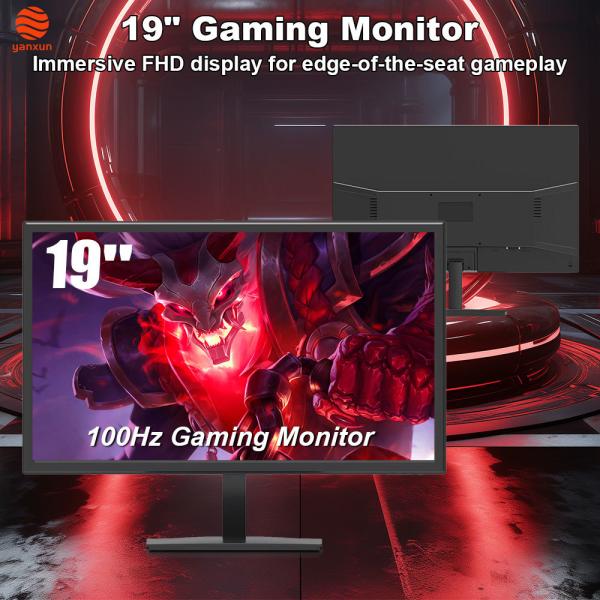 China 19” Gaming Monitor That Shines: QHD/UHD Resolution, IPS Panel & Lightning-Fast 180Hz Refresh Rate – Sleek Black Build, Space-Saving Design, Vibrant RGB Lighting, 99% sRGB Accuracy, HDMI/DisplayPort factory