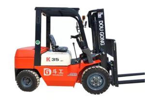 China Pneumatic Tire Heavy Duty Diesel Forklift Four Wheels 3.5T Truck 2000 - 6000mm factory