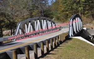 China Amphibious Steel Truss Bridge , Truss Suspension Bridge Hot Dip Galvanized Surface Protection factory