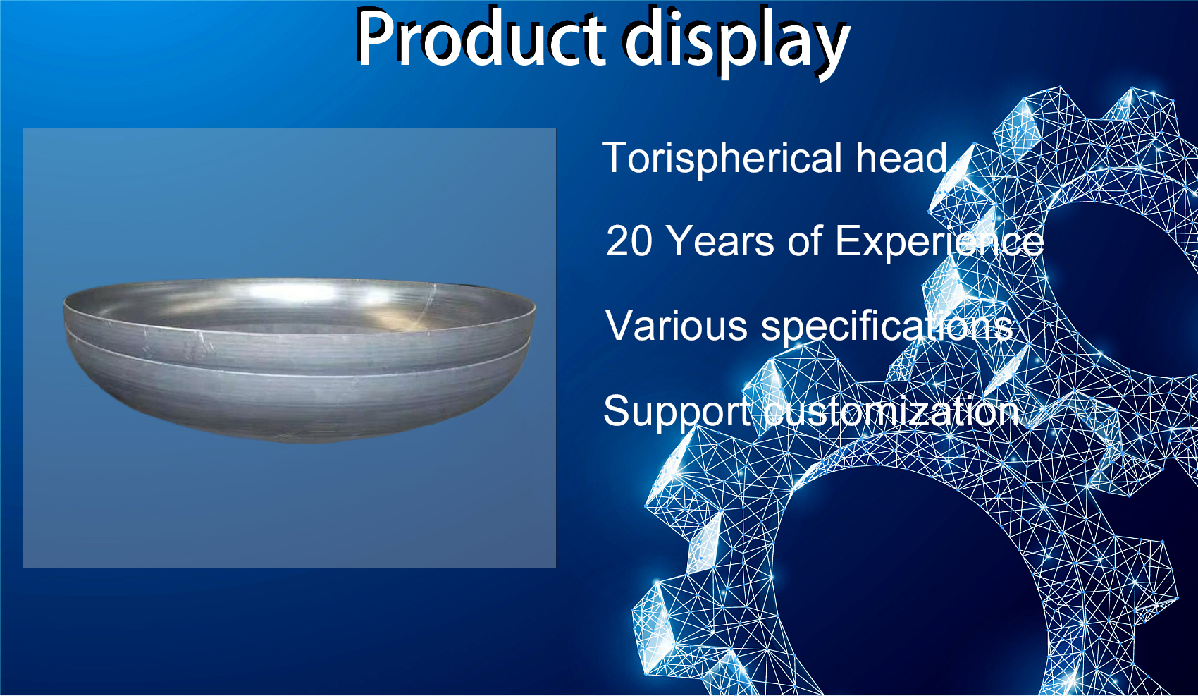 Support Customization 304/316 Stainless Steel Large Diameter Heads for Diesel Tank Ends