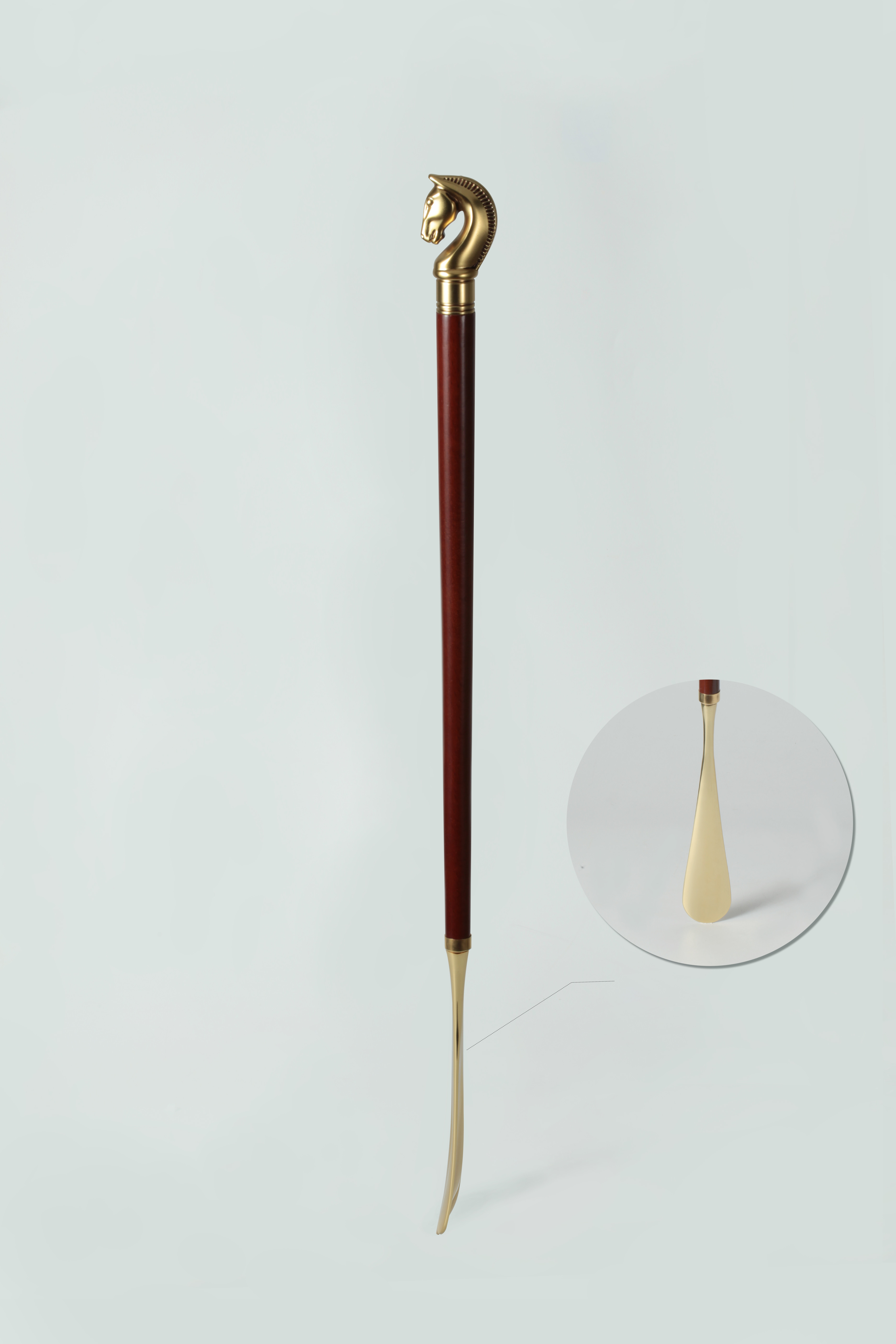 Amertop Solid Brass Shoe Horn Durable With Ergonomic Handle