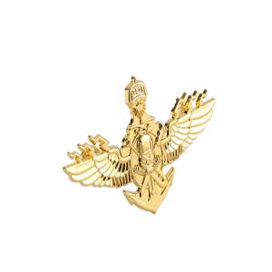 China Composed 1.5 Inch Army Metal Badges 3D Embossed Metal Button Pin factory