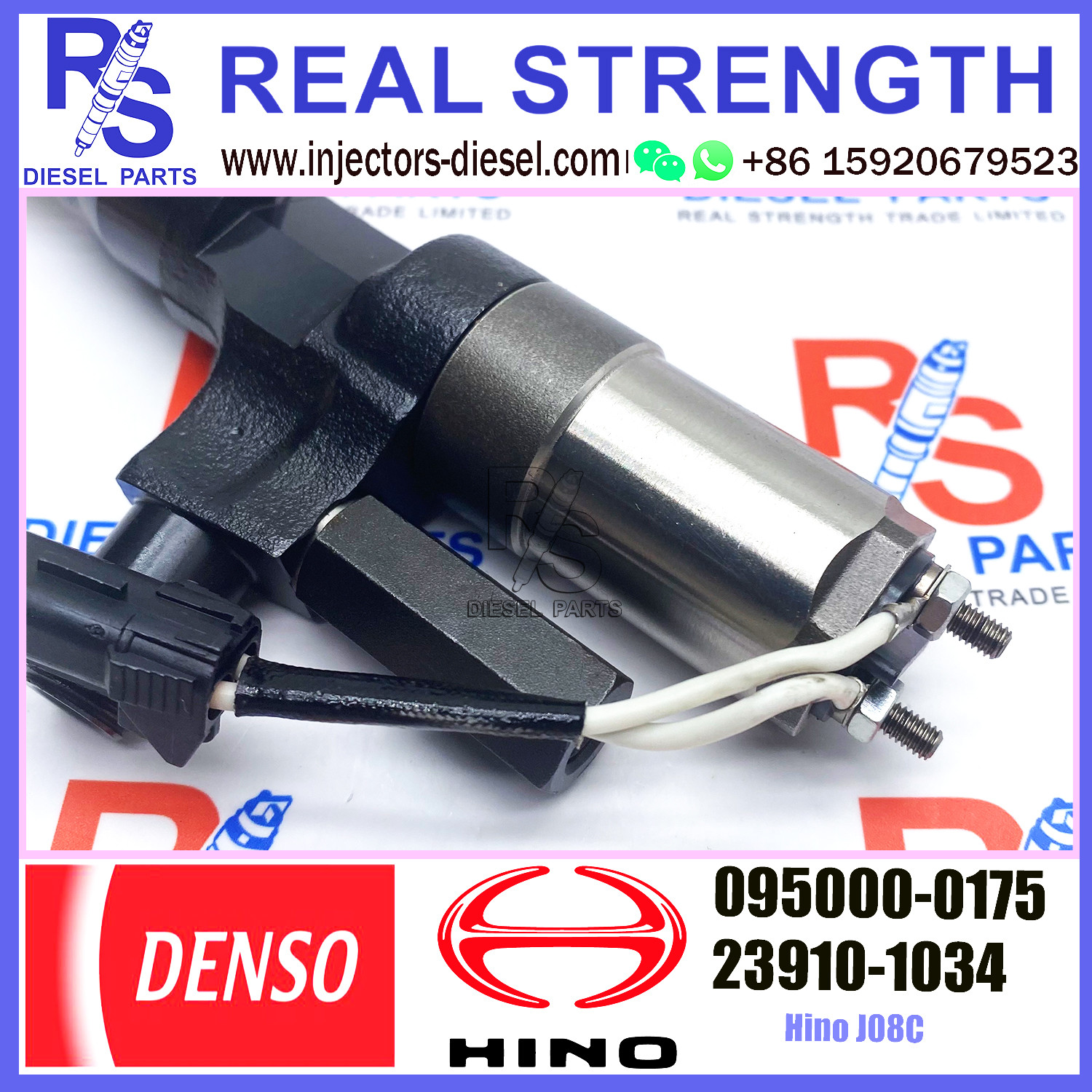 Common Rail DENSO Diesel Injector 095000-0174 095000-0175 23910-1033 23910-1034