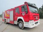 Howo 8T Foam Fire Truck , Water Tank Firefighting Apparatus 6 Wheel 290hp