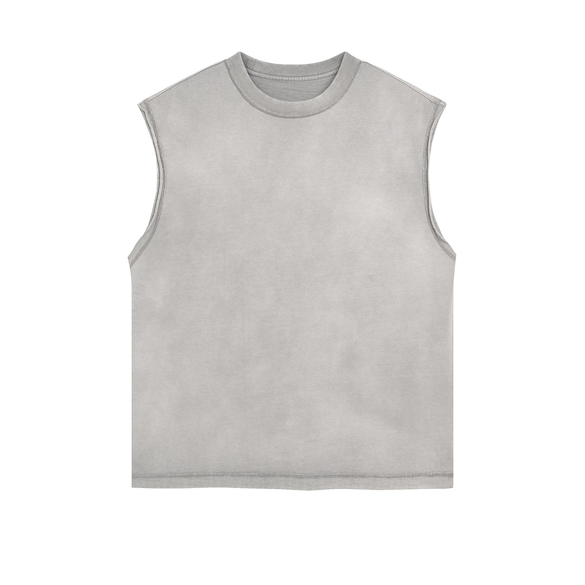 Breathable Hip Hop Style Oversized Cropped Sleeveless T Shirt Vest for Men Vintage