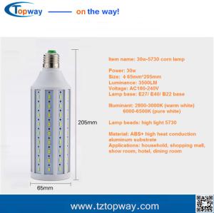 China New style smd5730 e27 24w 30w 50w 80w corn led bulb for sale led lamp corn factory