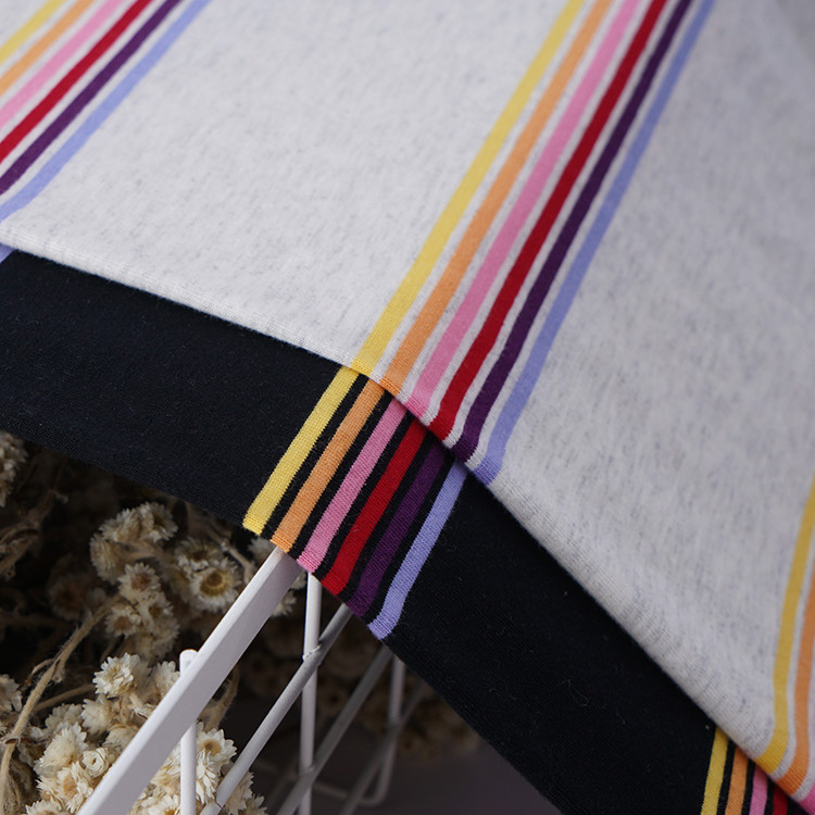 Skin-Friendly And Smooth High Color Fastness Clear Texture Striped Knit Fabric For Polo Shirt