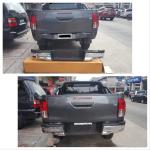 Black Chromed Car Rear Bumper Protector 218*24*17cm For Hilux Vigo 2004 - 2015