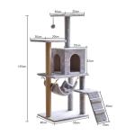 38*55*130cm Sustainable Multilayer Tower for Large Cats Extra Large 49 Inches