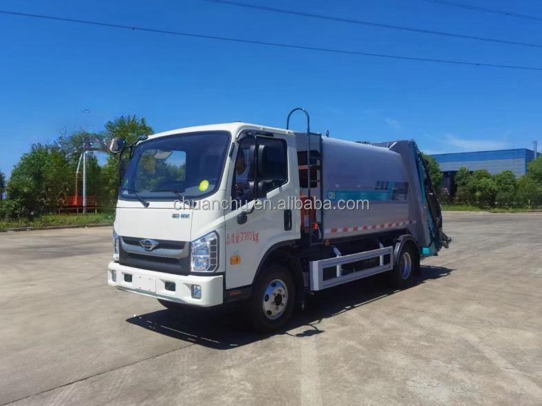 Upgrade Your Garbage Collection and Transfer with Foton 7 Cubic Compression Garbage Truck 6 Tons Euro 4 Emission Standard