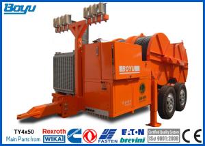 China 4X50 KN Hydraulic Tensioner Tension Stringing Equipment With 4 Bundle Conductors USA Cummins Engine German Parts factory