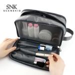 Pure Color Promotional Zipper Polyester Wash Bag