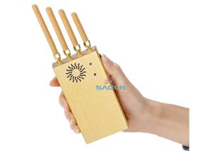 China 20m Range 4 Antennas 3G 4G Signal Jammer With Leather Case Car Charger factory