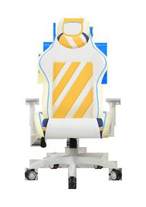 China Soft HR Foam White Cream Ergonomic Gaming Chair 3D Armrest For Child factory