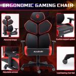 Polyvinyl Chloride Frame Gaming Chair with Large Size 20.87"D x 27.56"W x 51.18