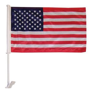 China US Screen Printed Car Flag Single Sided Or Double Sided Screen Digital Printing factory
