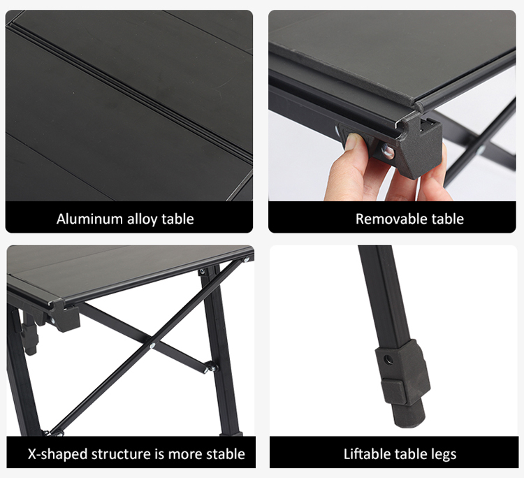 Adjustable Lightweight Camping Table for Hiking Garden BBQ Beach Picnic Kitchen